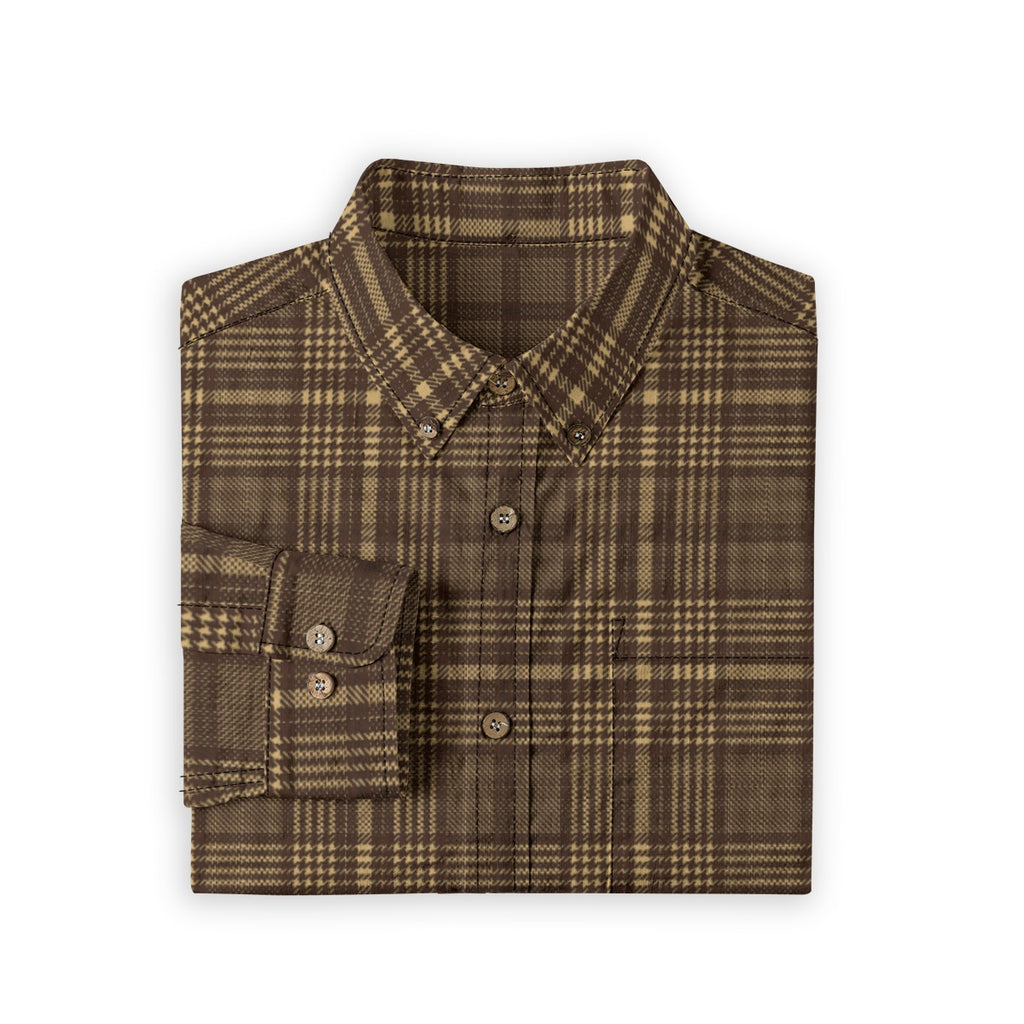 Glen Plaid Paperweight Oxford Long Sleeve Shirt