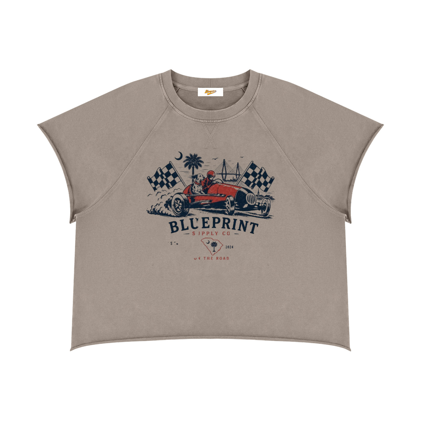 On the Road Raw Edge Boxy T Shirt